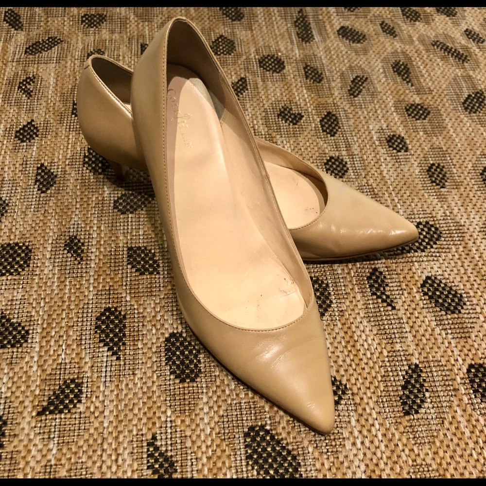 Cole Haan nude color kitten heel